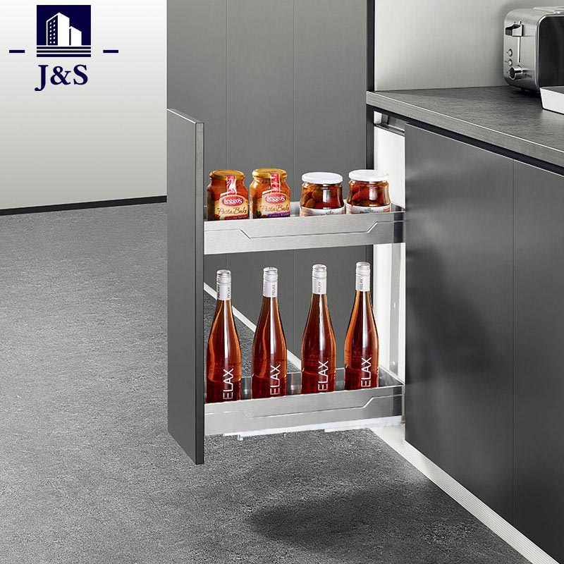 Spice-dəyişdirən Spice Racking Spice Racking üçün paslanmayan poladdan 304 iki səviyyəli mətbəx incə saxlama səbətinin tətbiqidirmi?