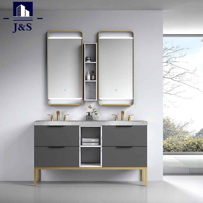 Müasir Qara Vanity Lavabo Şkafları